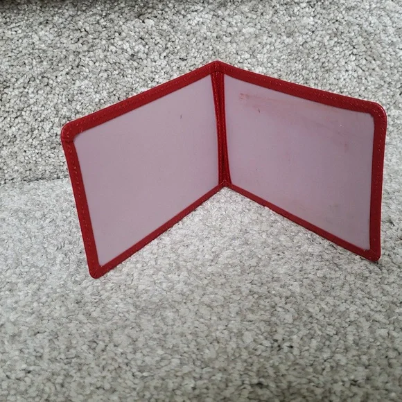 Louis Vuitton Red Textured Red Men's ID Holder AUTHENTIC - Picture 8 of 9